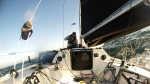 Reffen vor Land's End / Reefing the Sails while rounding Land's End